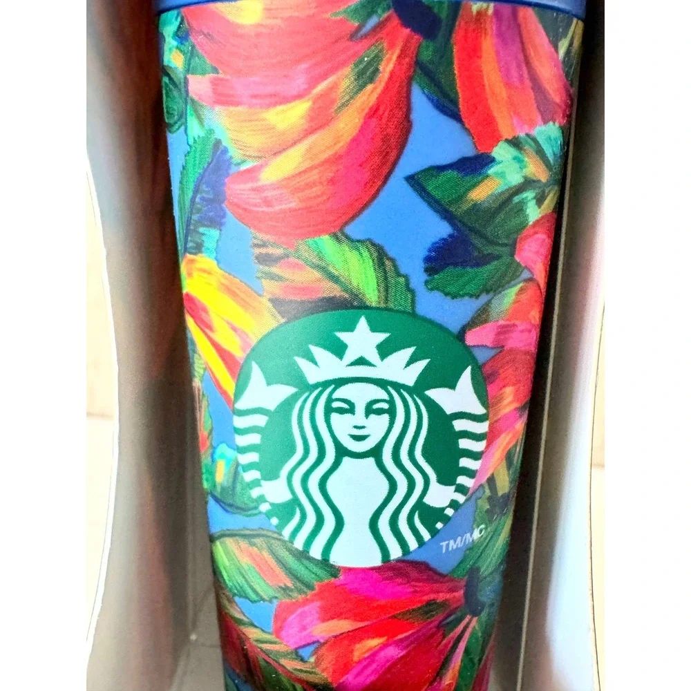 Starbucks x FARM Rio‎ Cold Cup Keychain Tropical Floral 2025 Limited Edition